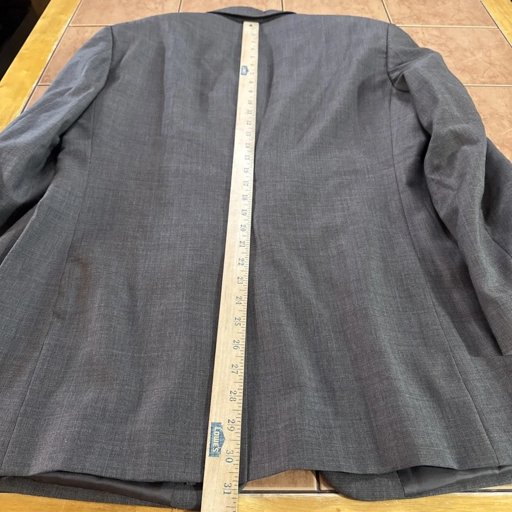 Nautica Mens 100%‎ Wool Blazer Sz 40R Gray Plaid Sport Coat Jacket